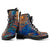 Blue Gold Ankle Boots